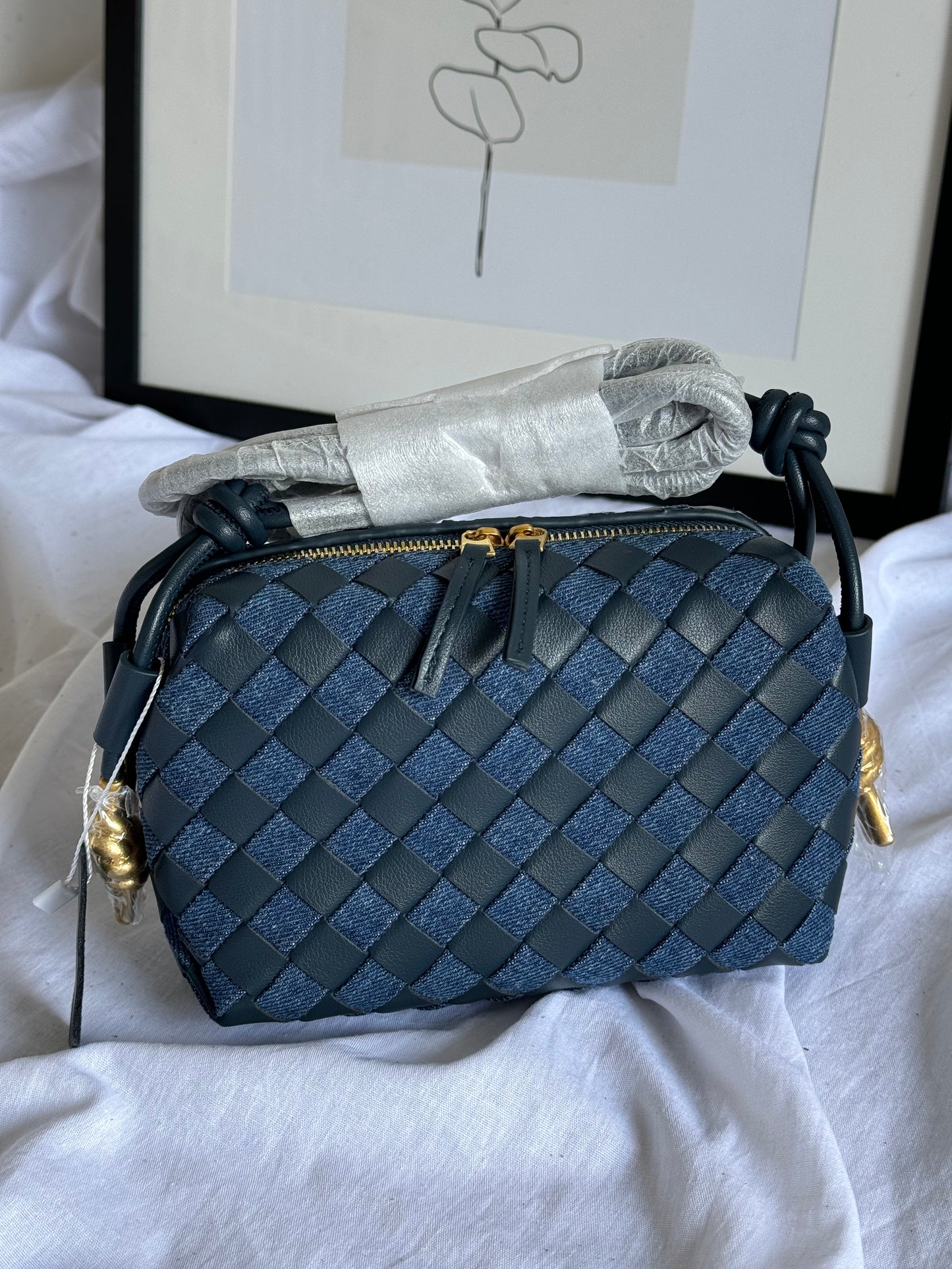 borsa a tracolla intrecciata