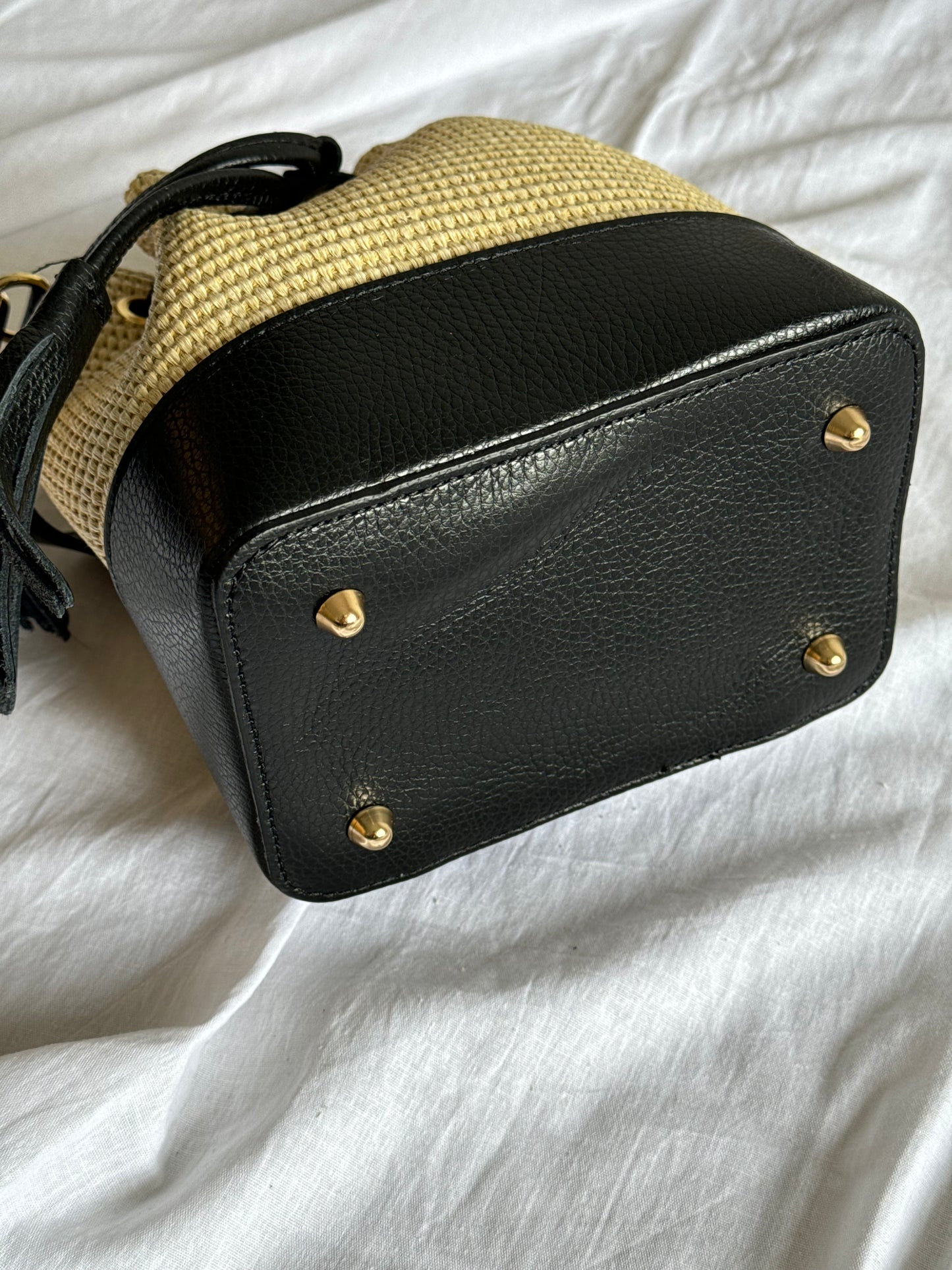 Borsa secchiello in rafia