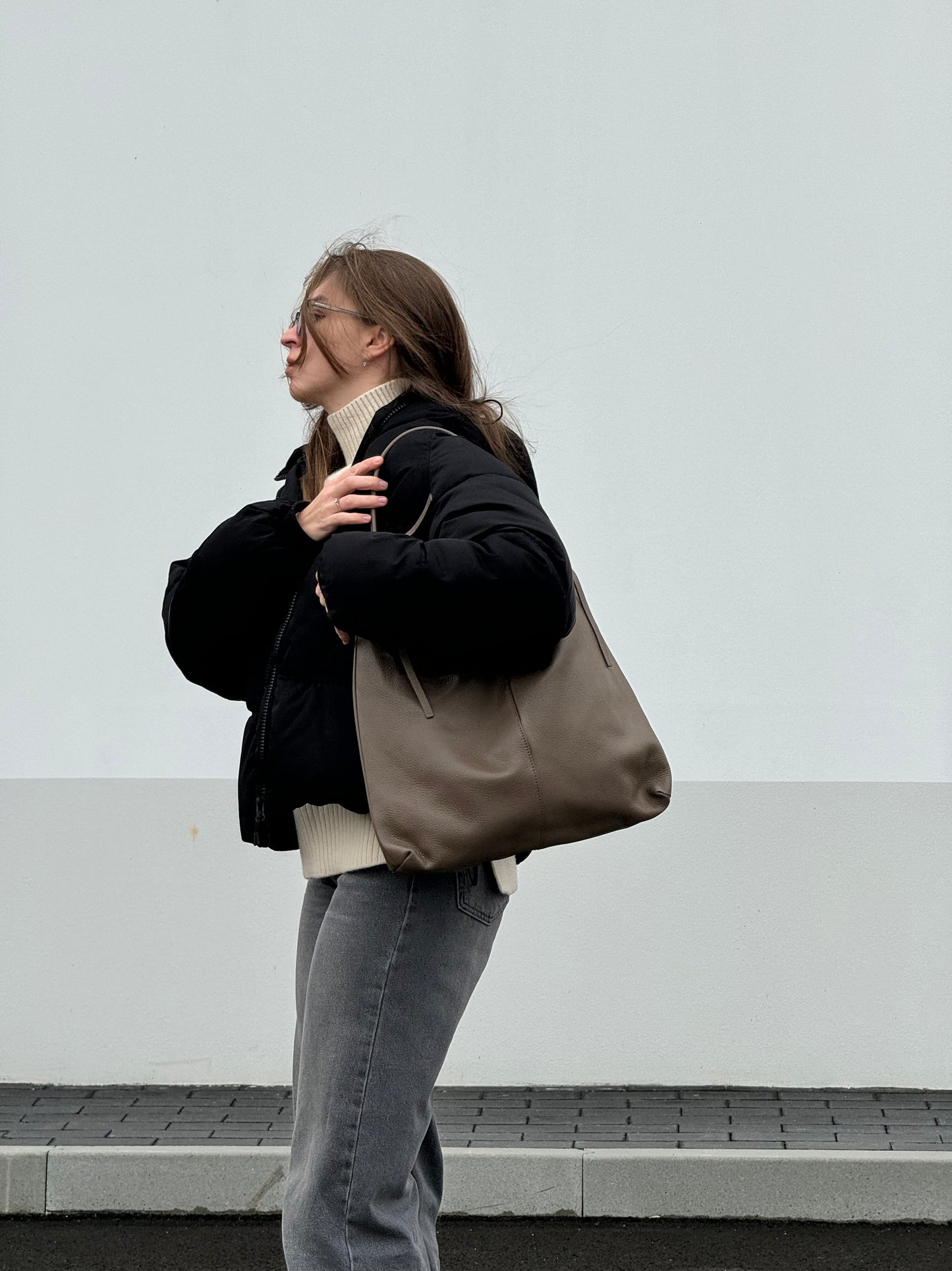Borsa hobo in pelle
