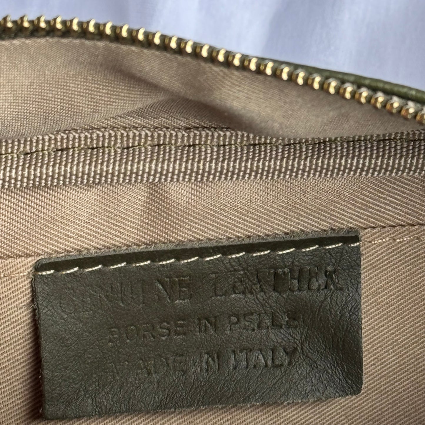 borsa baguette in pelle con tracolla