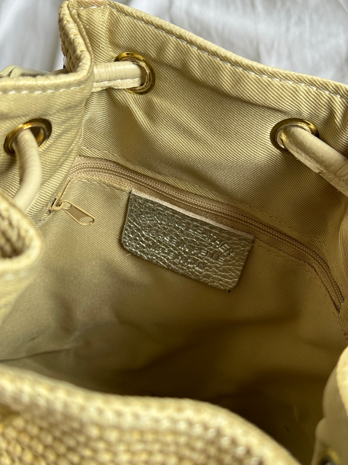 Borsa secchiello in rafia