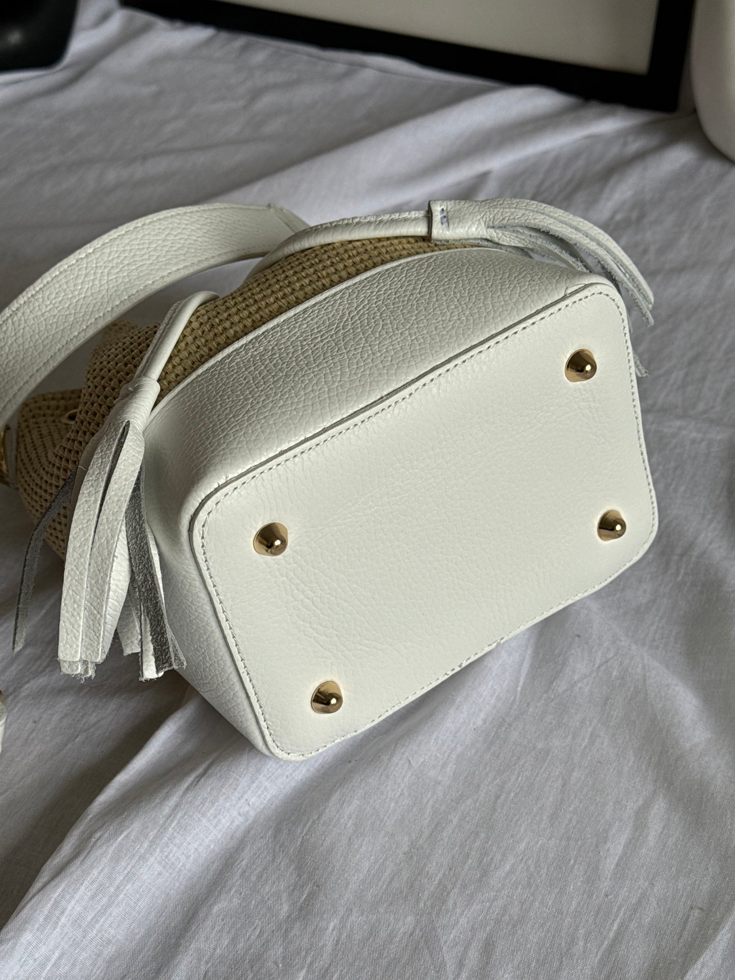 Borsa secchiello in rafia