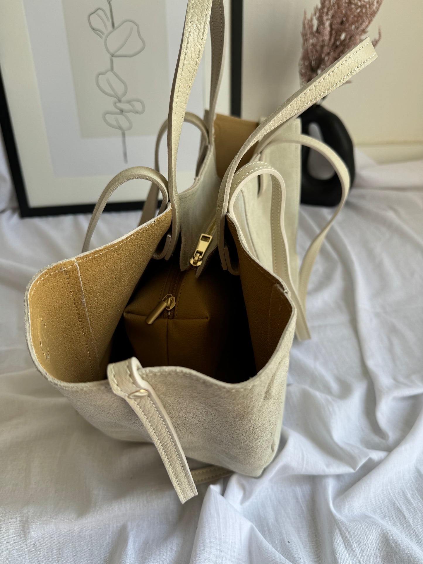 borsa con doppi manici magnetici