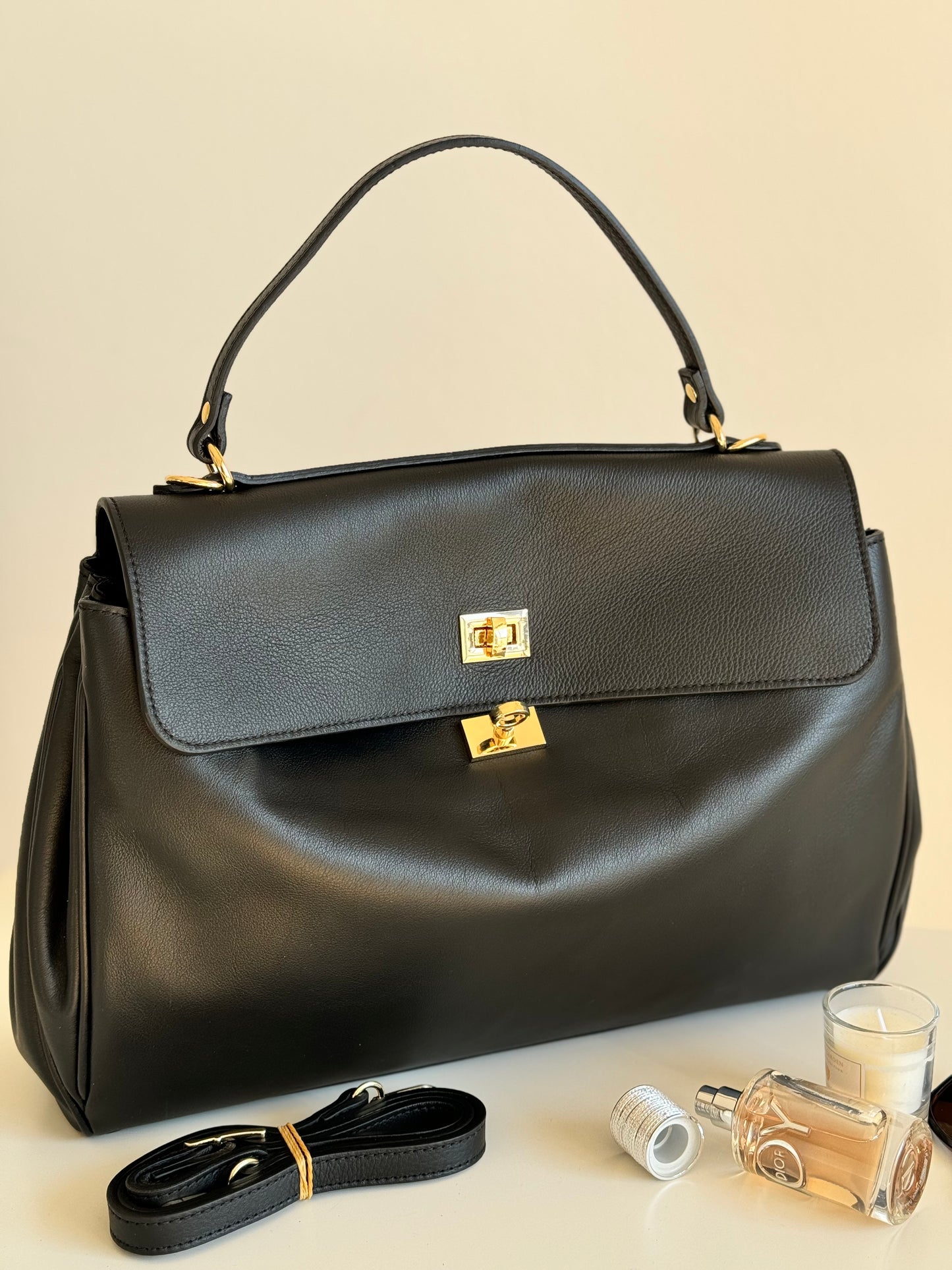 borsa tote in vera pelle