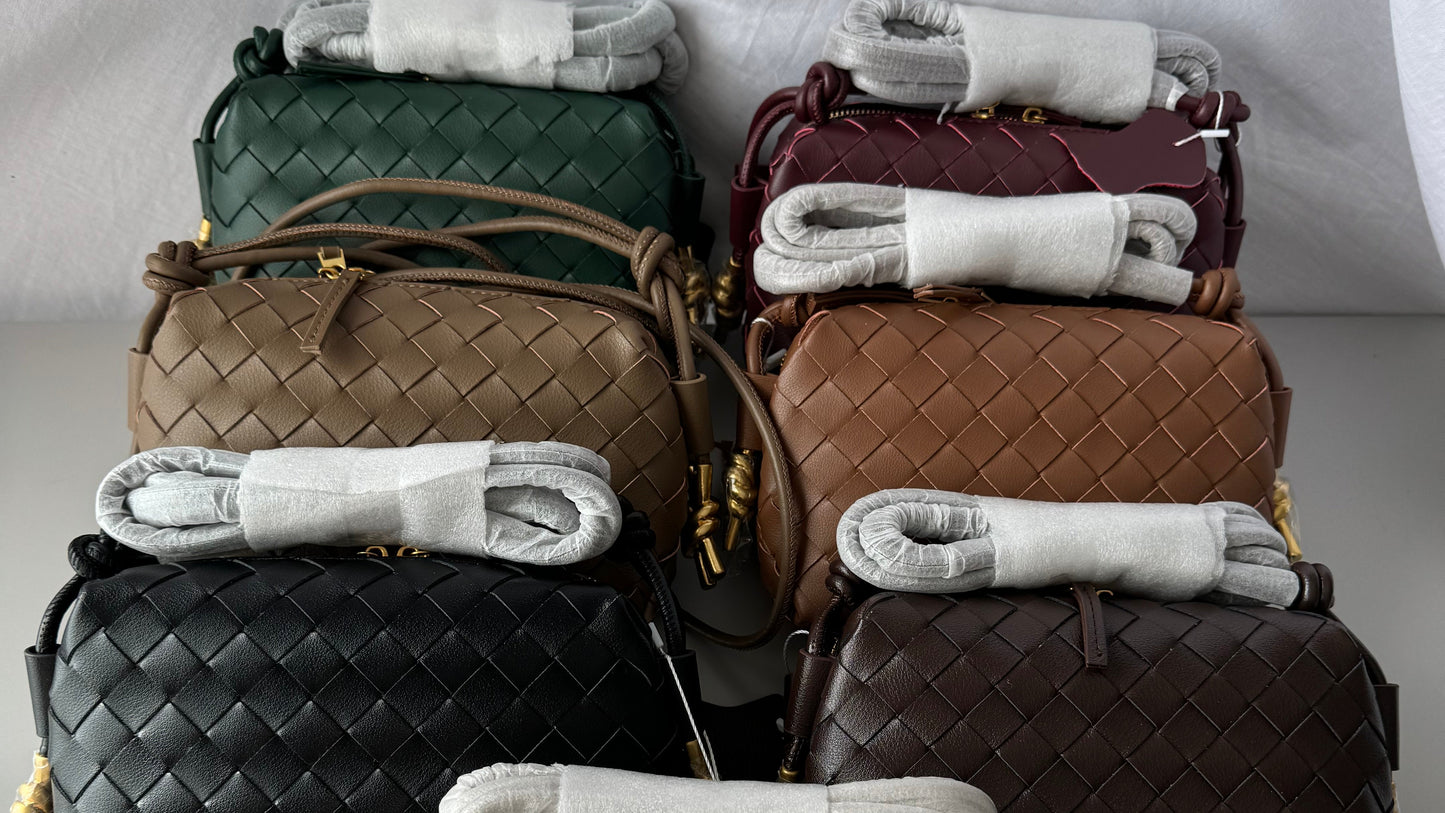 borsa a tracolla intrecciata