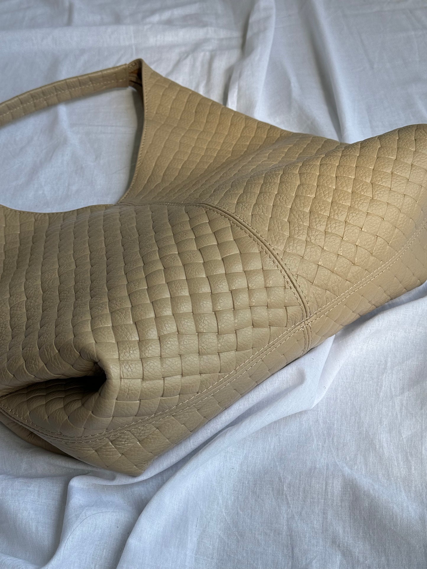Borsa hobo con pouch in pelle