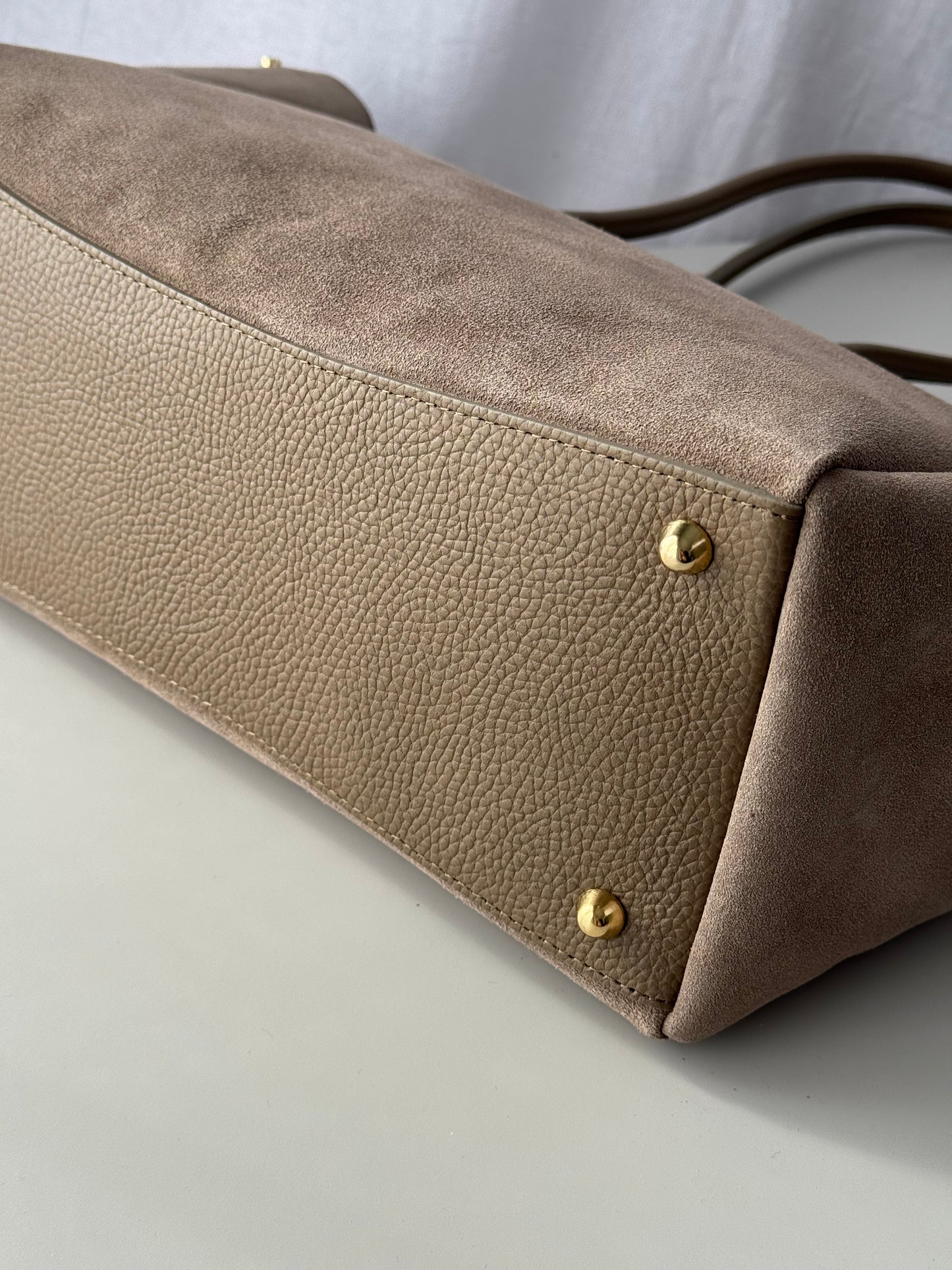 borsa in pelle scamosciata