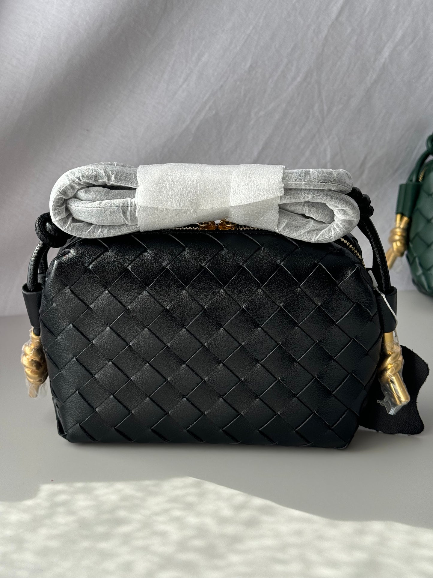 borsa a tracolla intrecciata
