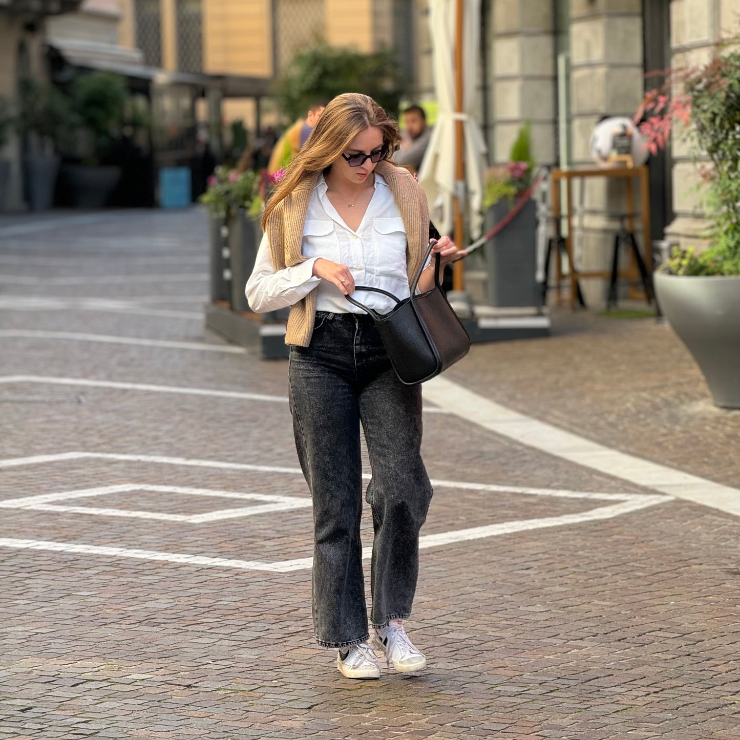 Borsa con tracolla e pochette