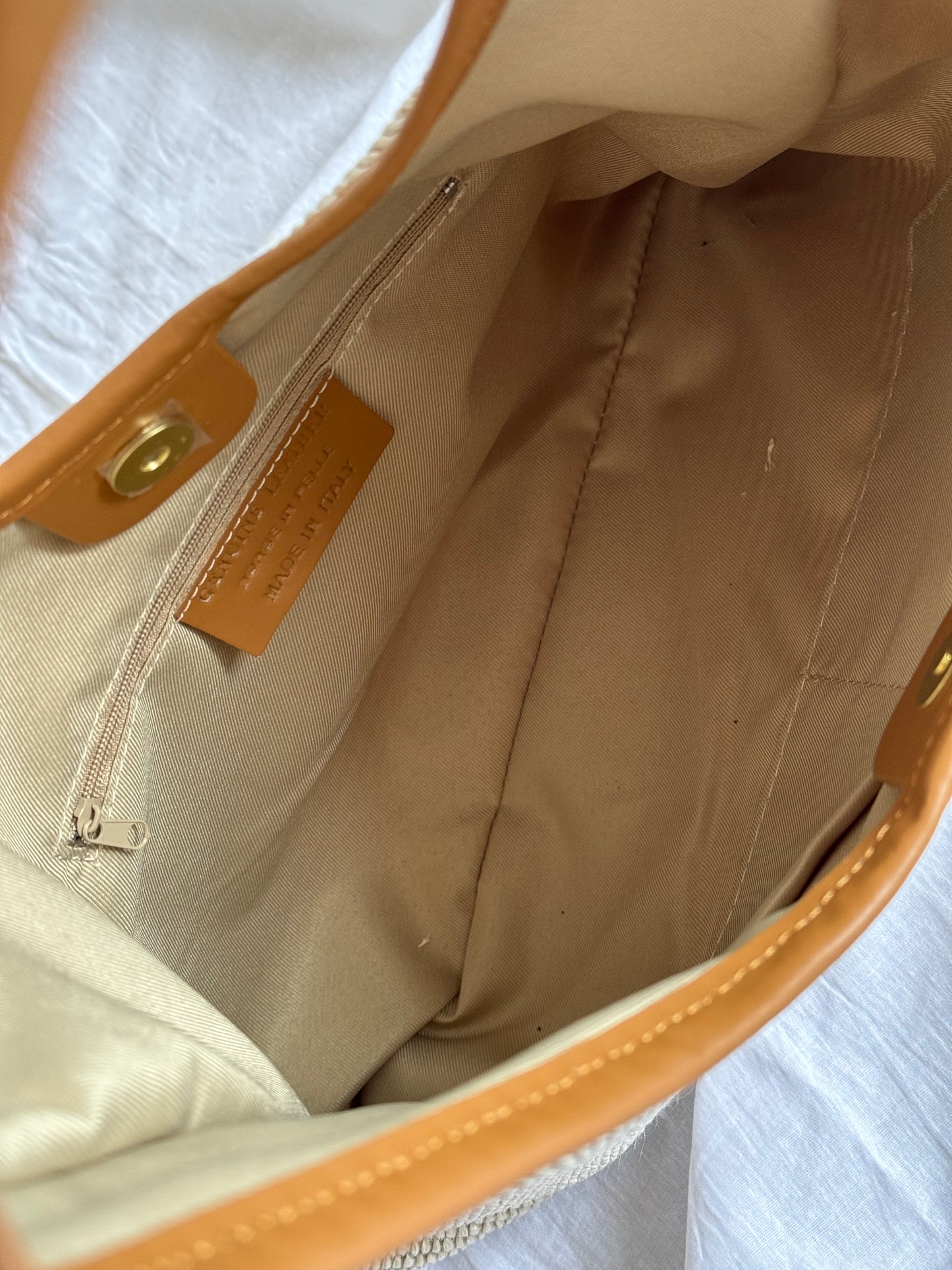Borsa hobo in rafia