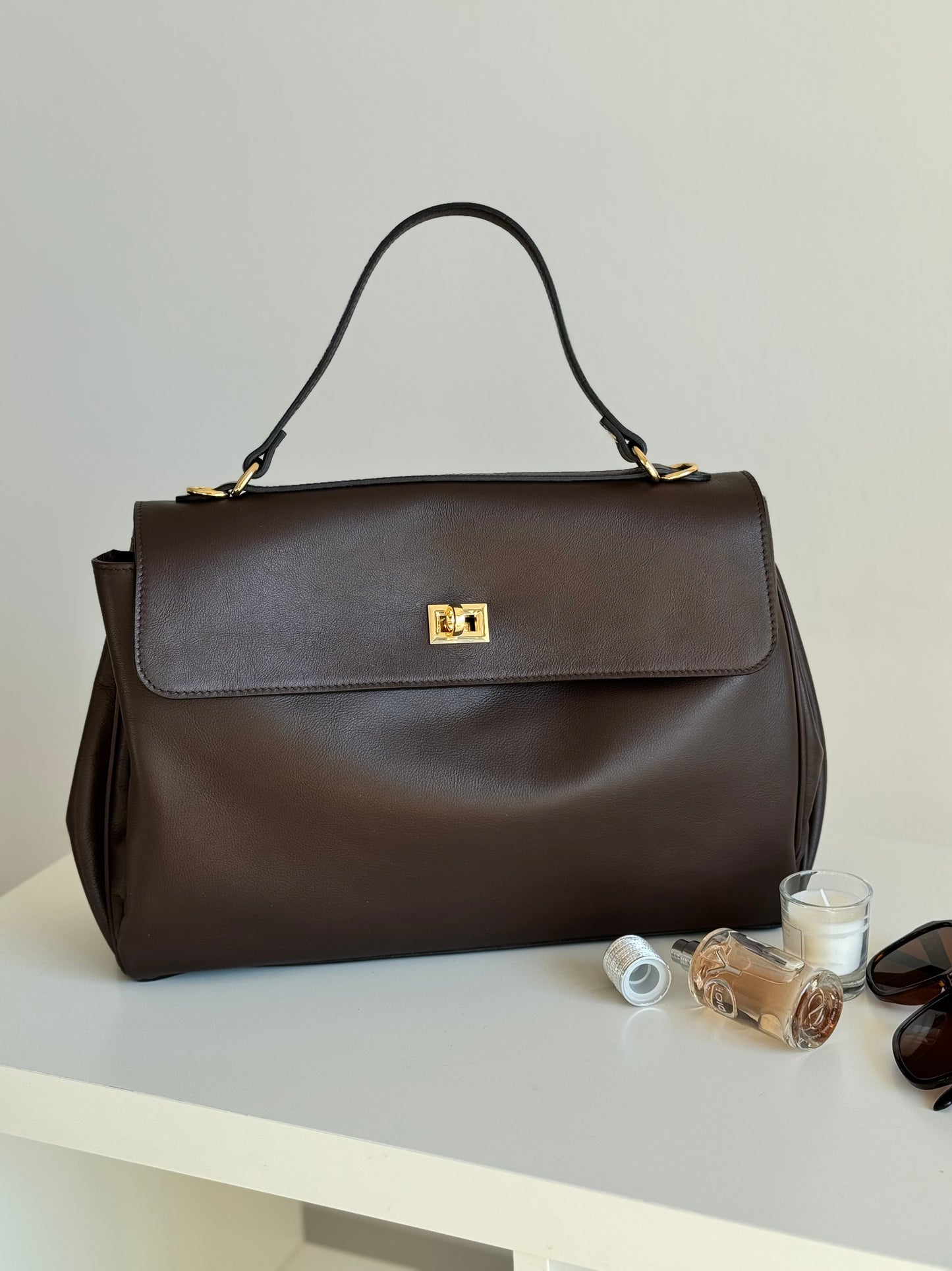 borsa tote in vera pelle