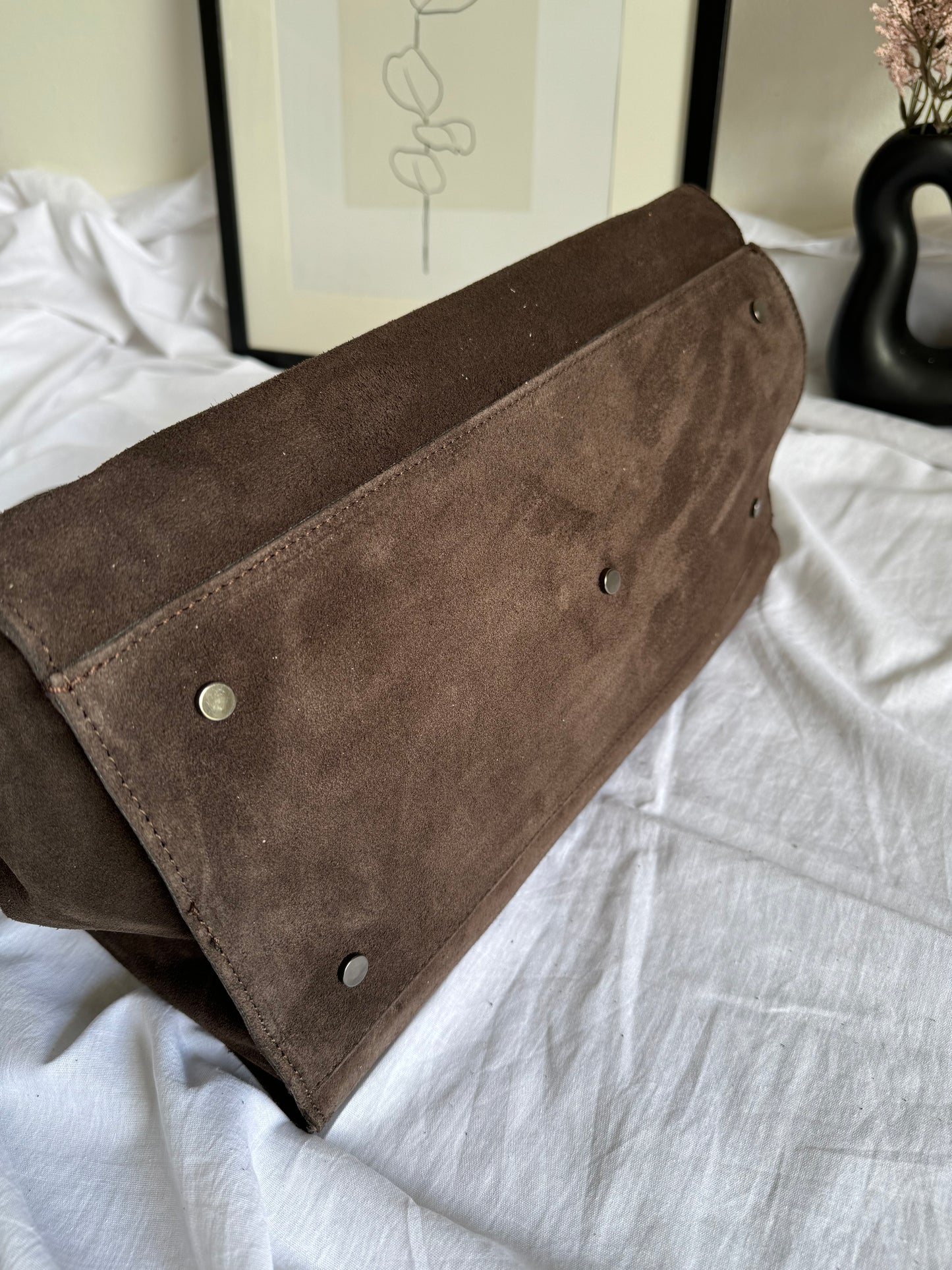 Borsa tote II in pelle scamosciata