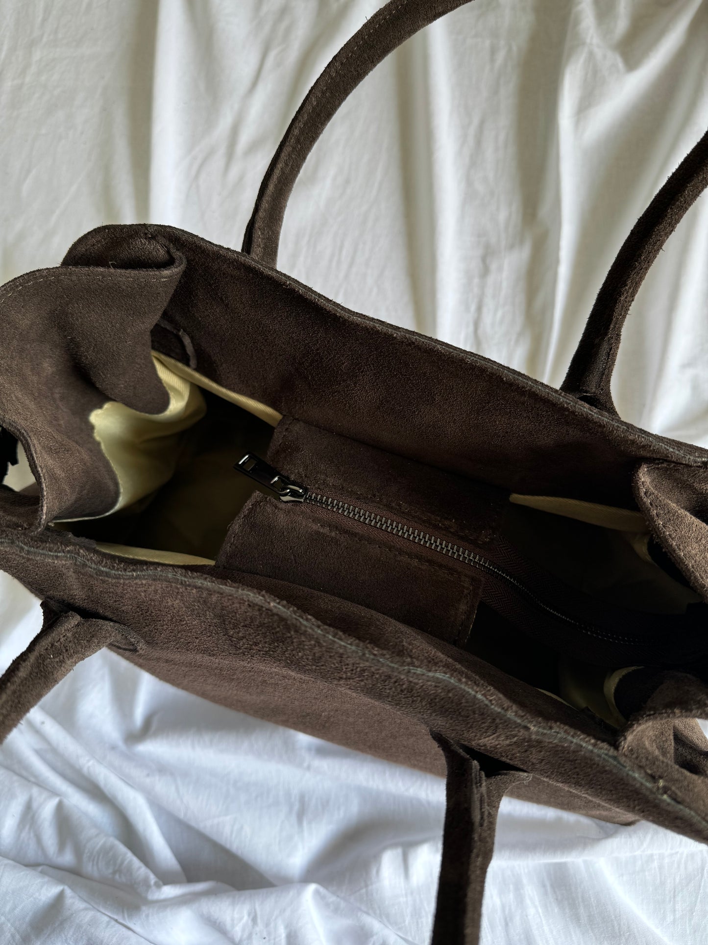 Borsa tote II in pelle scamosciata