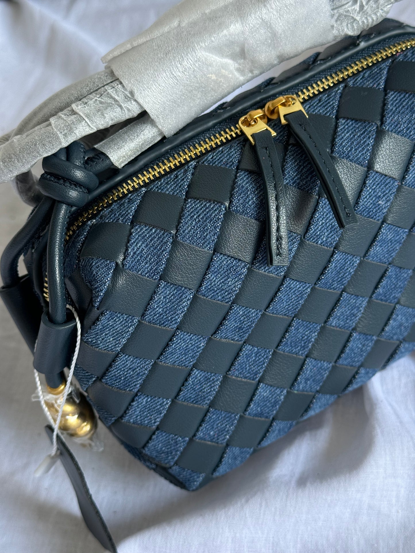 borsa a tracolla intrecciata