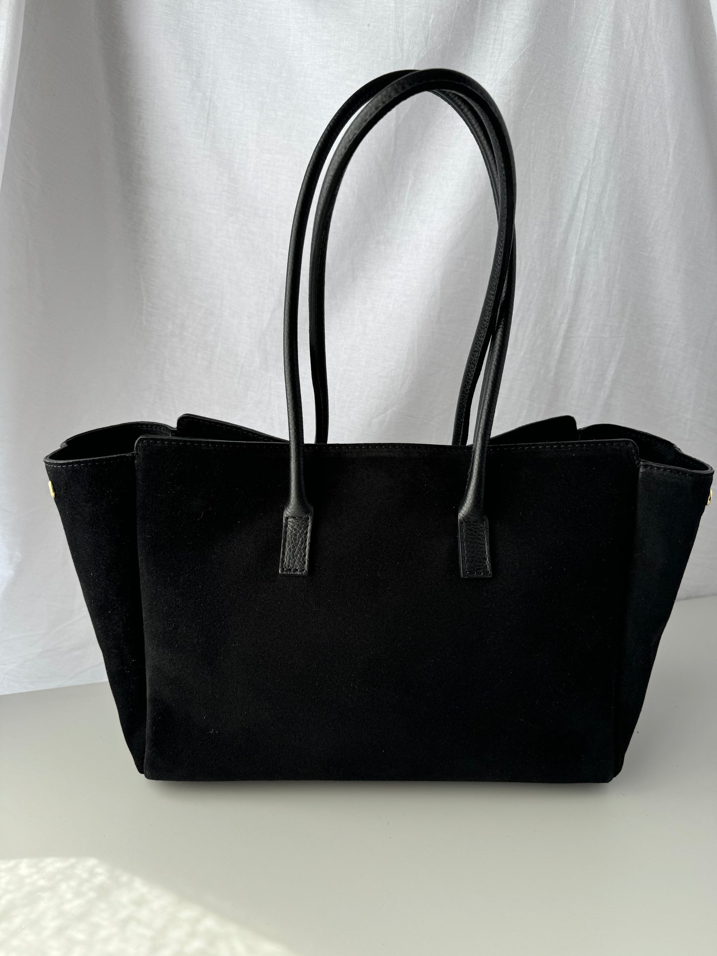 borsa in pelle scamosciata