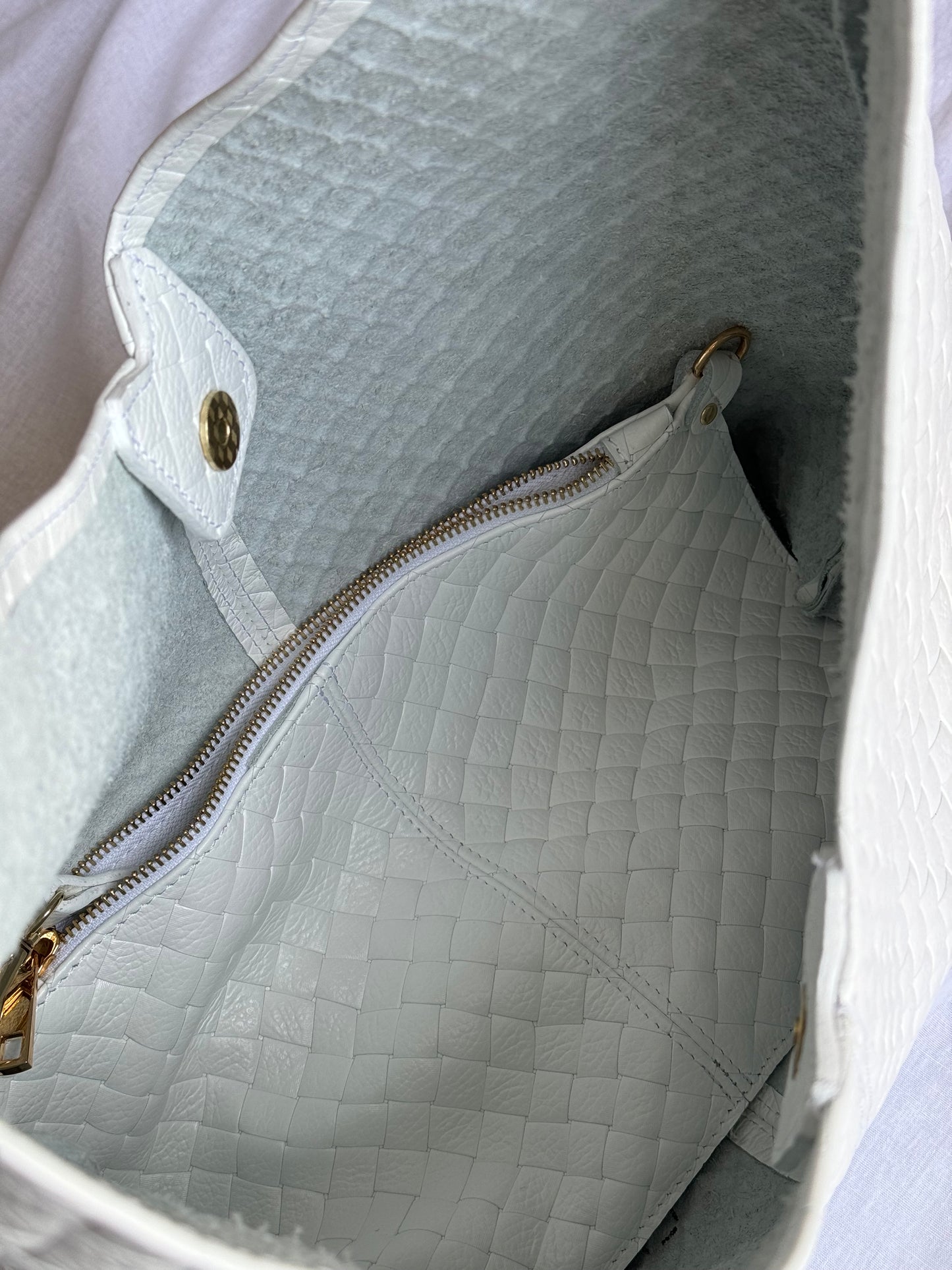Borsa hobo con pouch in pelle