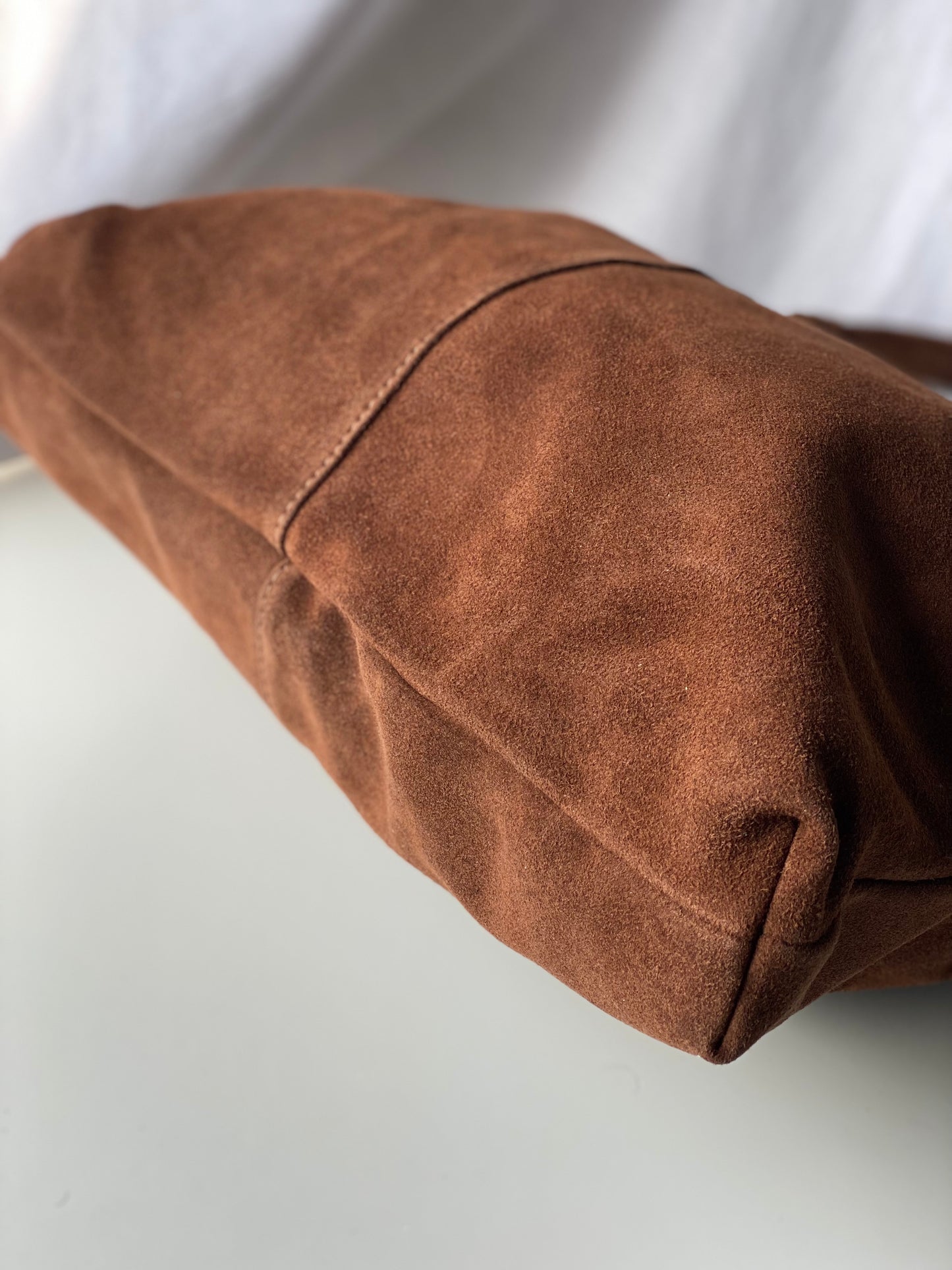 Borsa hobo in pelle scamosciata