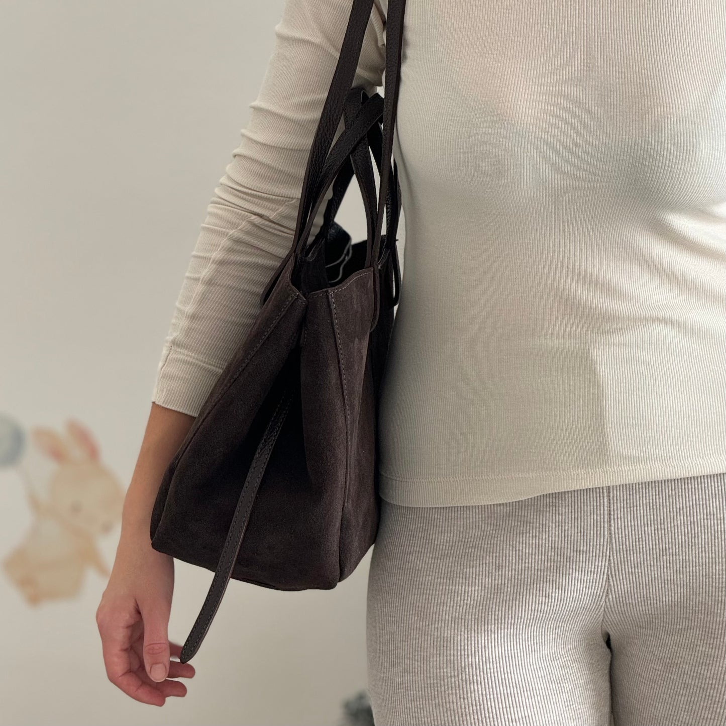 borsa con doppi manici magnetici