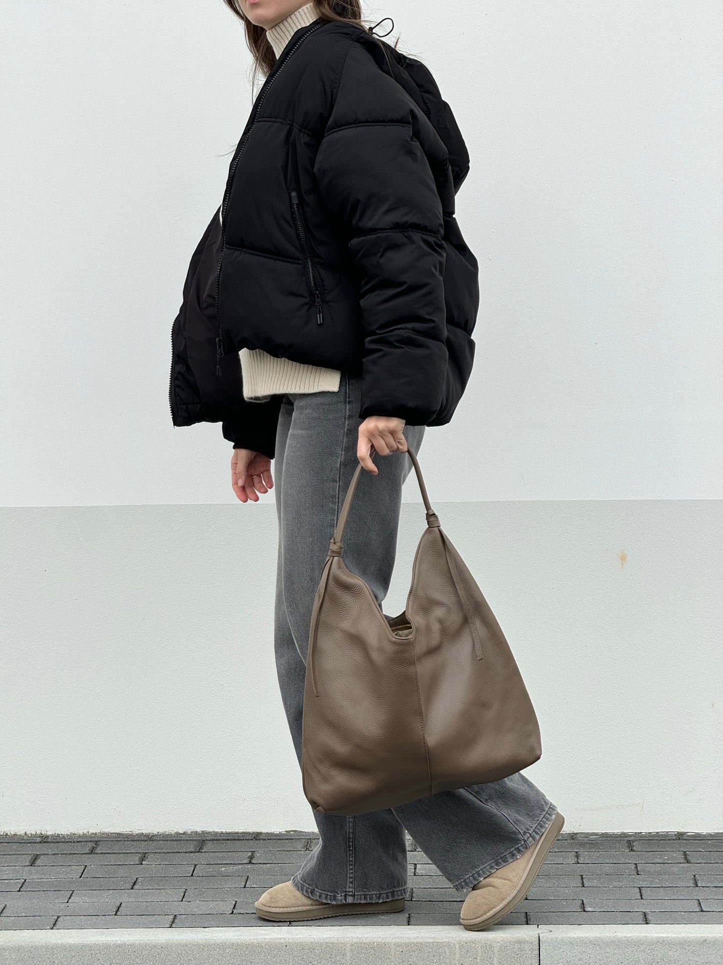 Borsa hobo in pelle