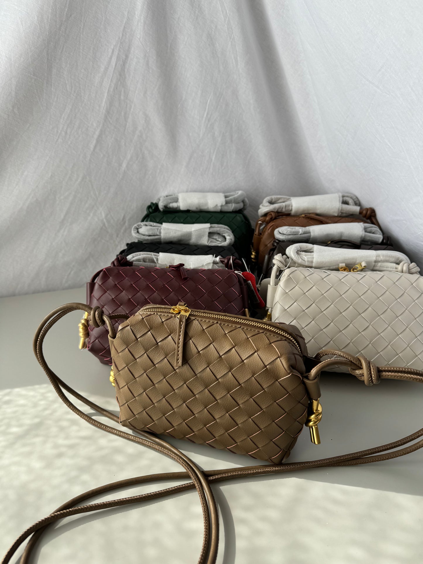 borsa a tracolla intrecciata