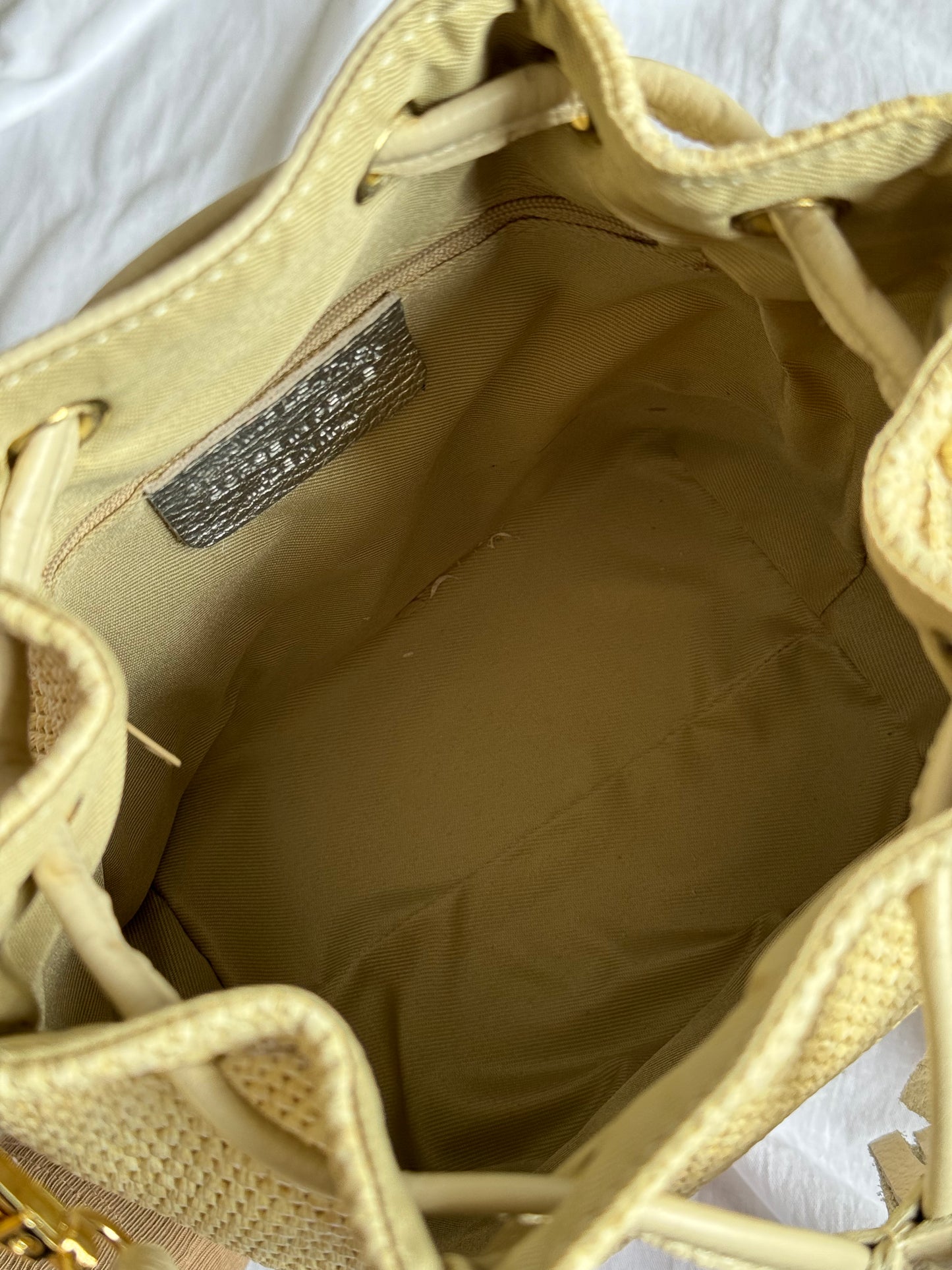 Borsa secchiello in rafia