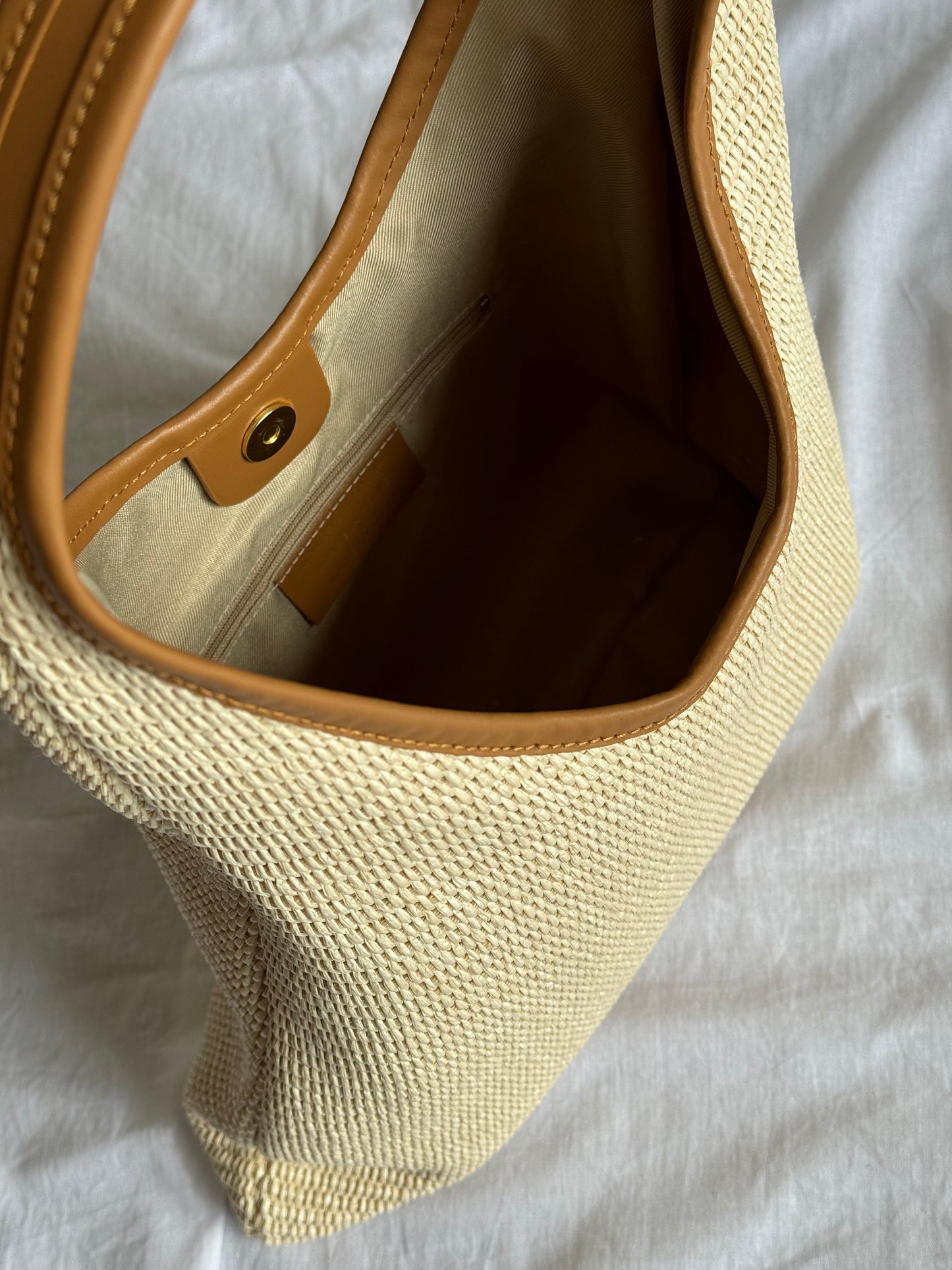 Borsa hobo in rafia