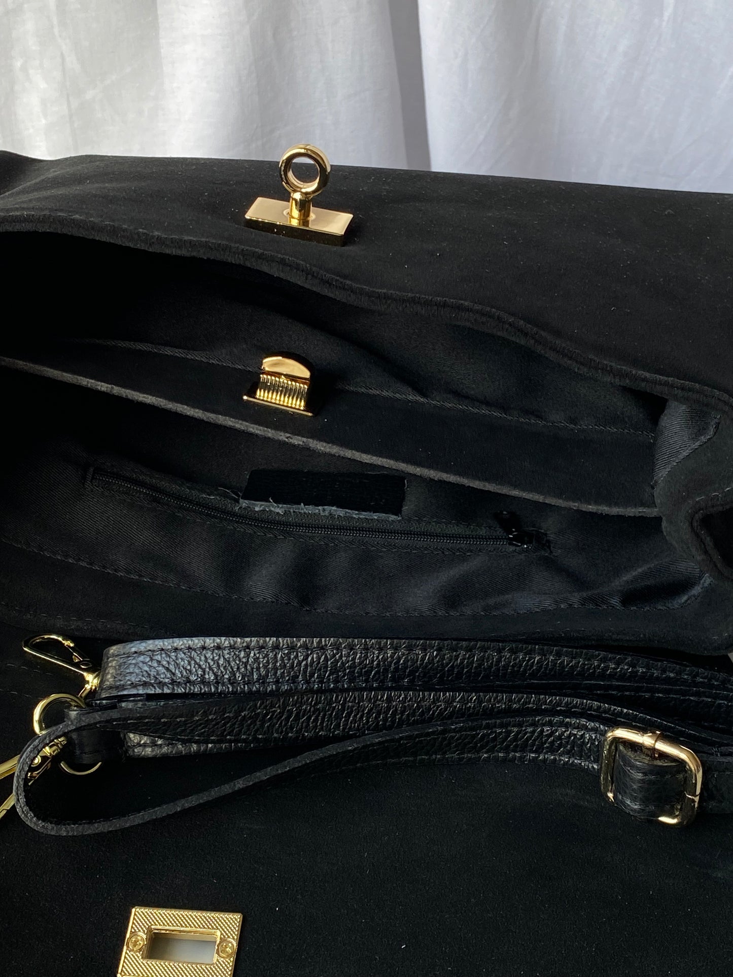 Borsa tote mini in pelle scamosciata