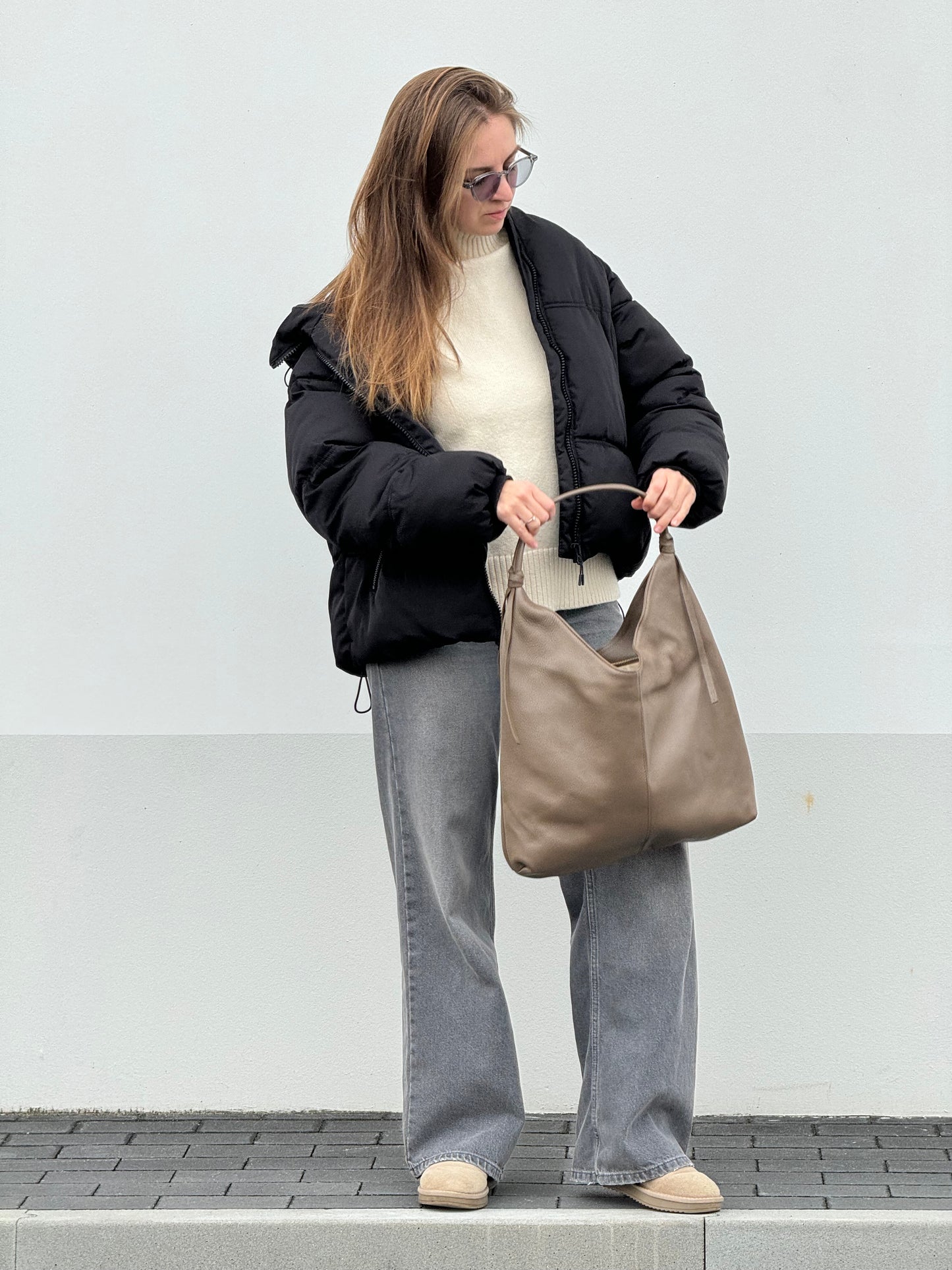 Borsa hobo in pelle