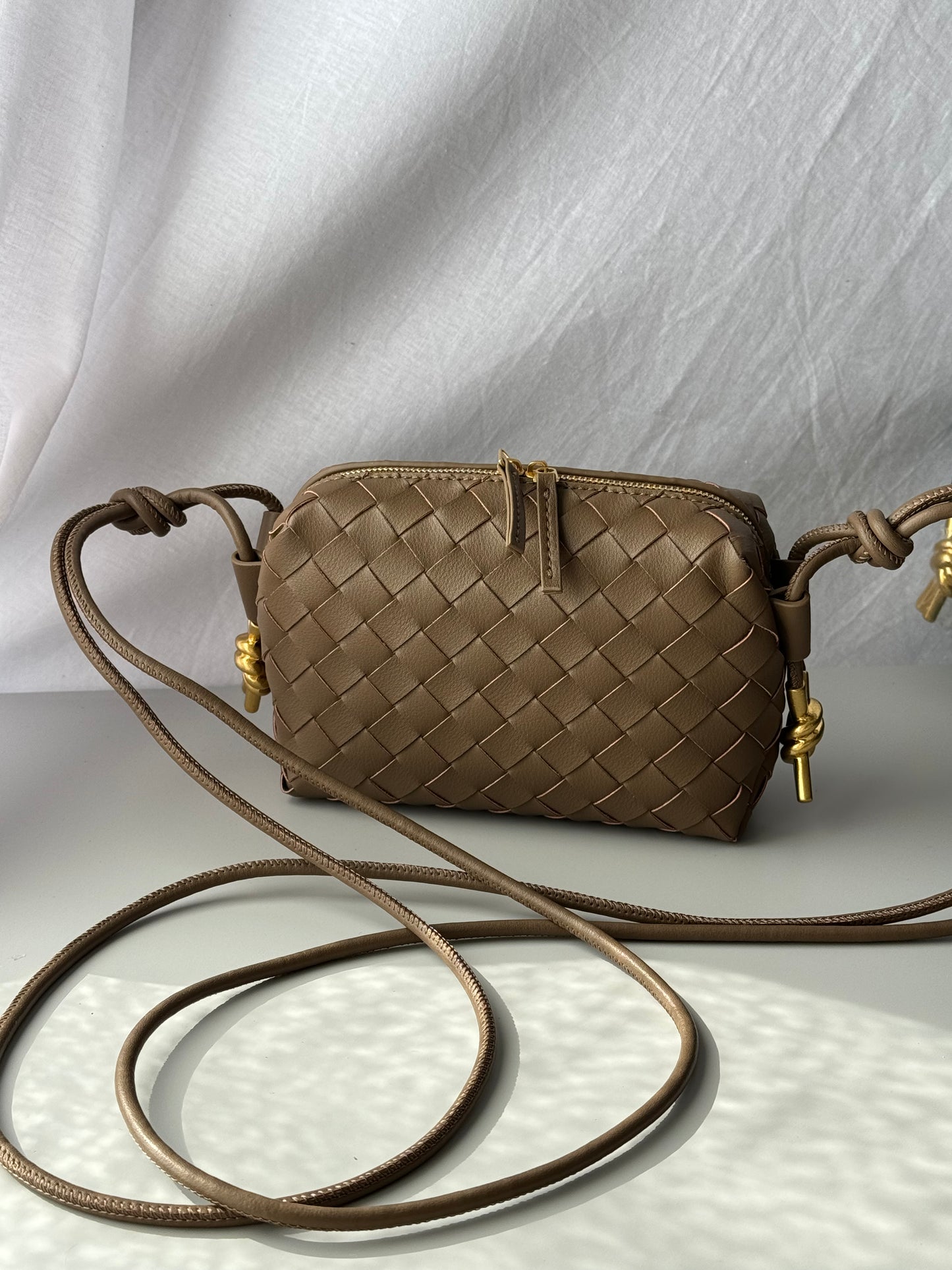 borsa a tracolla intrecciata