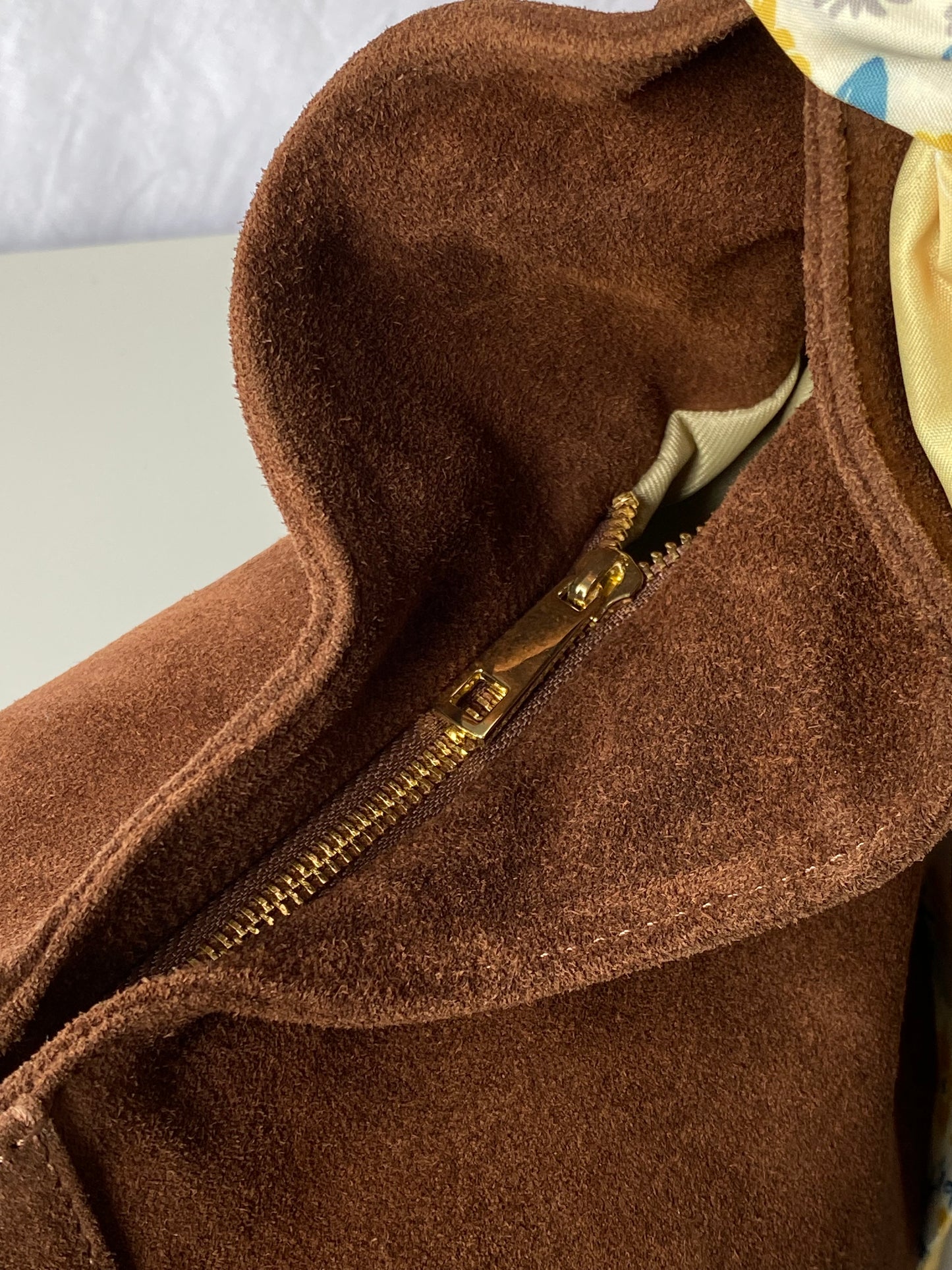 Borsa hobo in pelle scamosciata