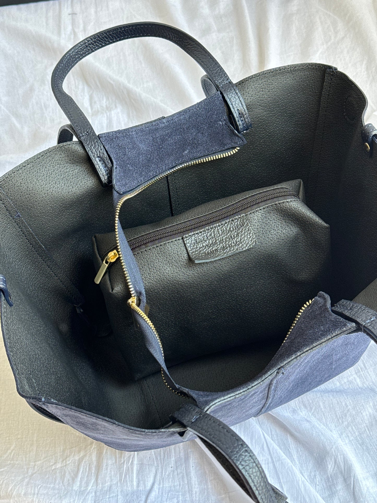 borsa con doppi manici magnetici