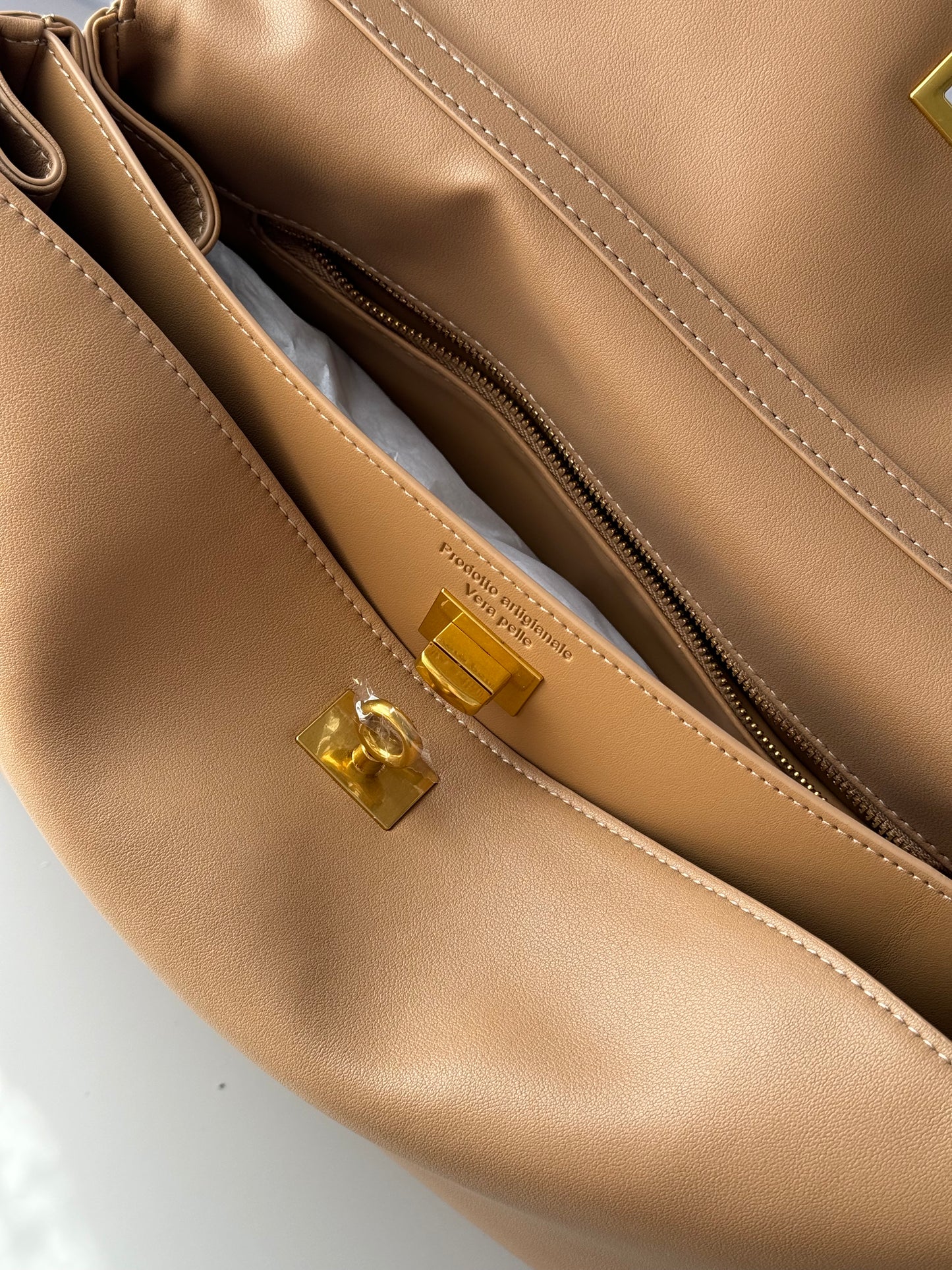 borsa tote in vera pelle