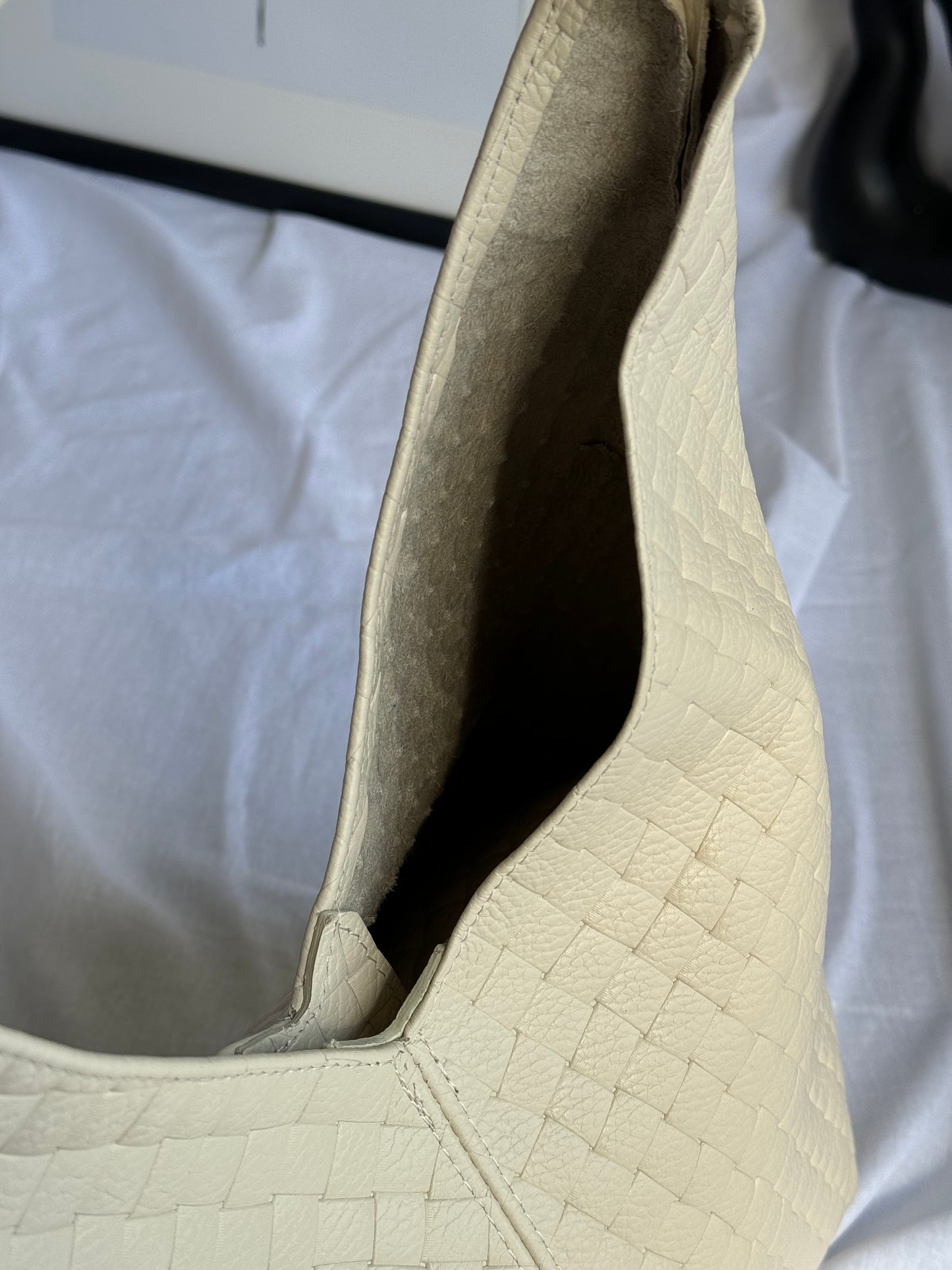 Borsa hobo con pouch in pelle