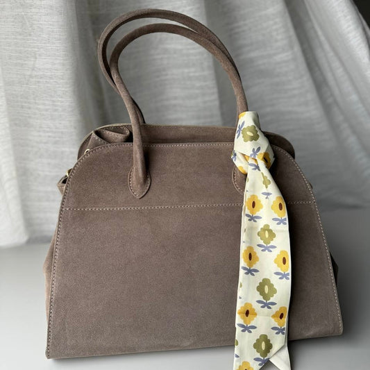 Borsa tote grande  in pelle scamosciata