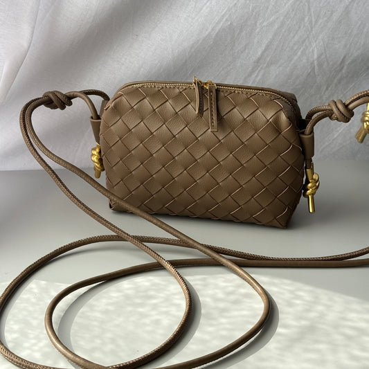 borsa a tracolla intrecciata