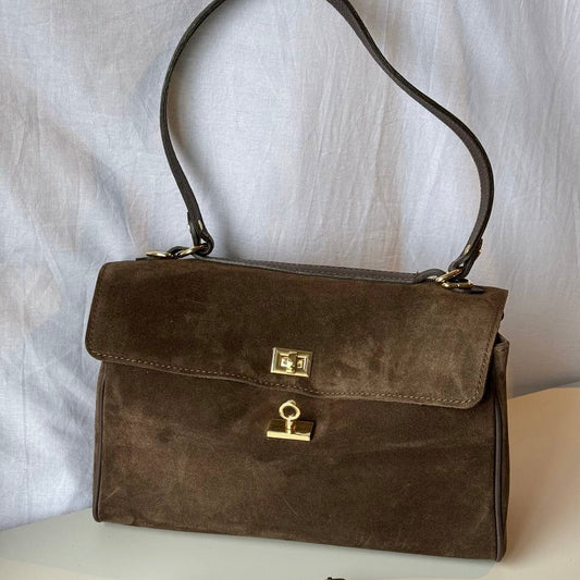 Borsa tote mini  in pelle scamosciata
