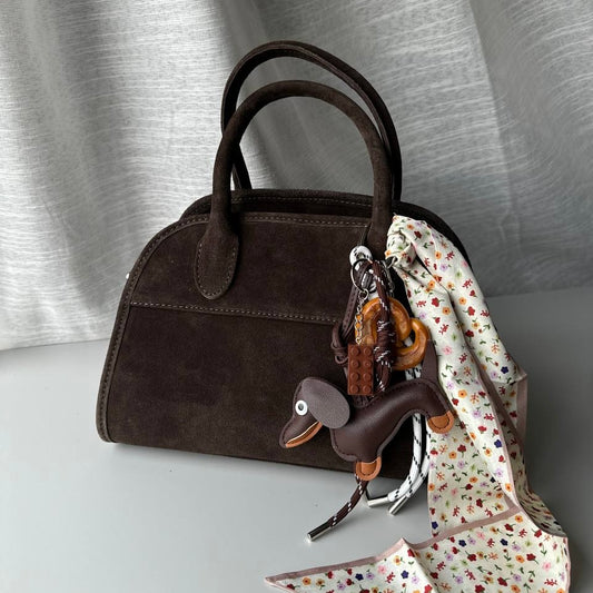 Borsa tote mini  in pelle scamosciata